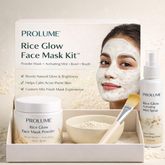 RiceGlow Face Mask Kit- Powder Mask + Activating Mist + Bowl + Brush