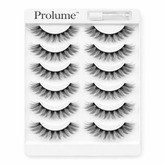 Natural Black Fake Eyelashes – Set of 6 Pairs with Lash Glue