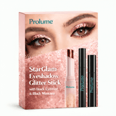 StarGlam Eyeshadow Glitter Stick with Black Eyeliner & Black Mascara