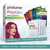 PlayColor Hair Color Kit – Pack of 6 Shades + Bleach