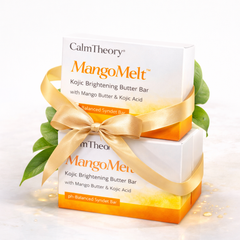 CalmTheory MangoMelt Kojic Brightening Butter Soap with Mango Butter & Kojic Acid – Pack of 3