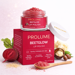 BeetGlow Lip Polish – Beetroot & Shea Butter Lip Scrub