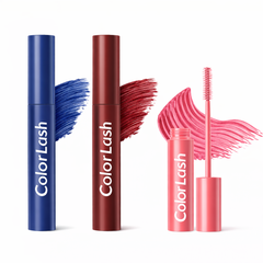 ColorLash Mascara Trio – Midnight Blue, Wine Maroon & Blush Pink (Pack of 3)
