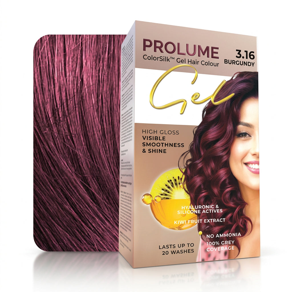 ColorSilk Gel Hair Colour – Burgundy (Pack)  Rich Burgundy Shade | Ammonia-Free Gel Formula | Long-Lasting Shine