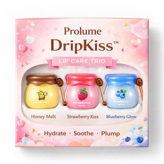 DripKiss Lip Care Trio  (Honey Melt | Strawberry Kiss | Blueberry Glow)