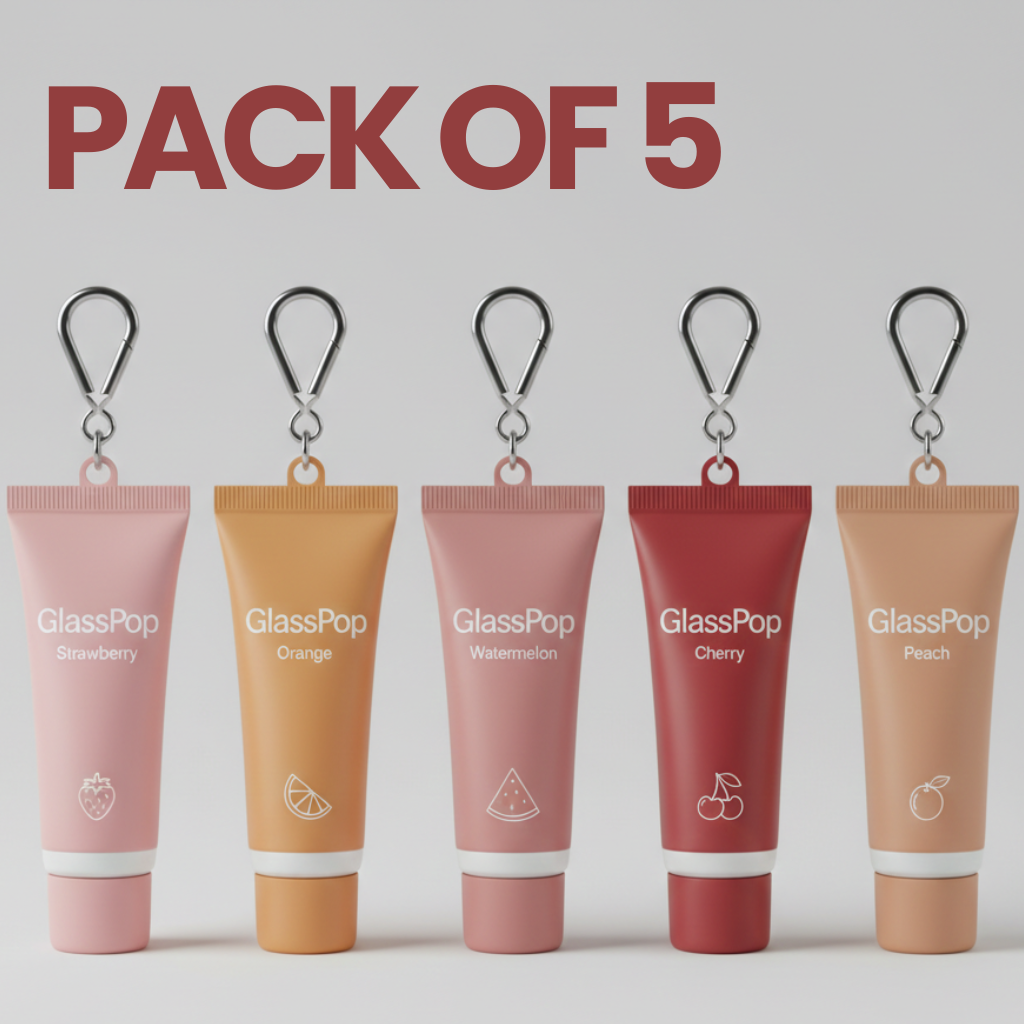 GlossPop Lip Gloss Keychain – Pack of 5