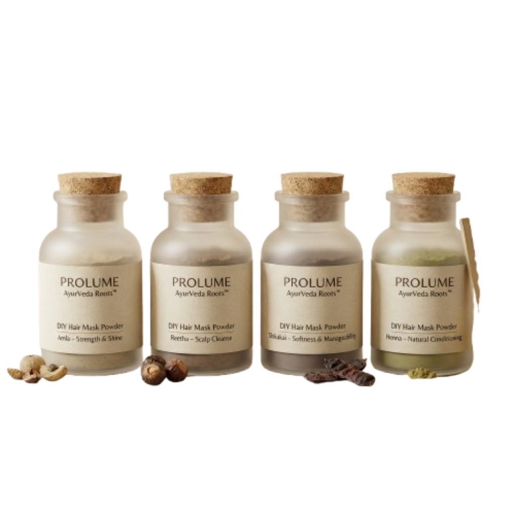 AyurVeda Roots DIY Hair Mask Powder Kit (Amla, Reetha, Shikakai & Henna – Pack of 4)