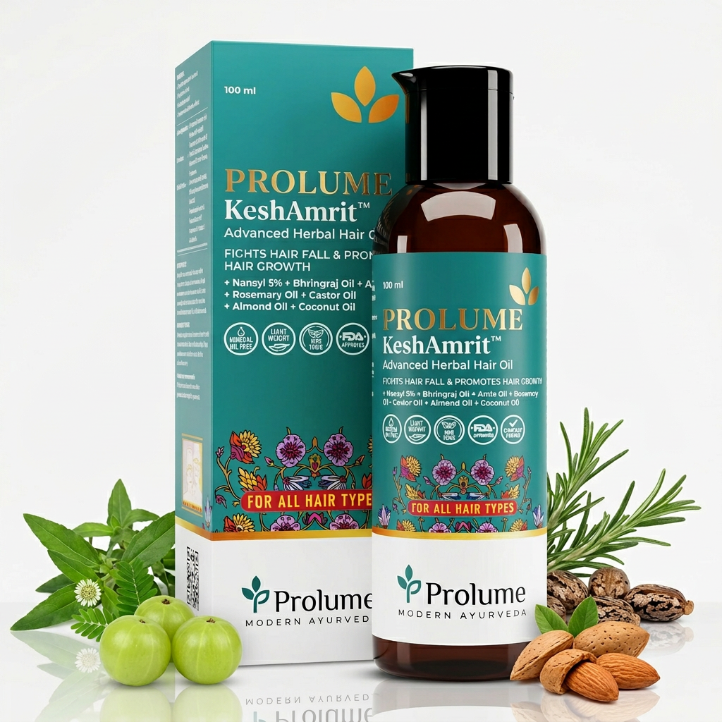 KeshAmrit Advanced Herbal Hair Oil  Root Strengthening Ayurvedic Hair Therapy | Scalp Nourishing Oil | 100 ml
