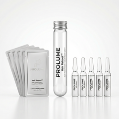 Hair Reboot Test Tube Therapy  Dual Phase Protein + Liquid Repair System  Lab Test Tube Packaging | 1 Tube + 5 Powder Sachets + 5 Liquid Ampoules