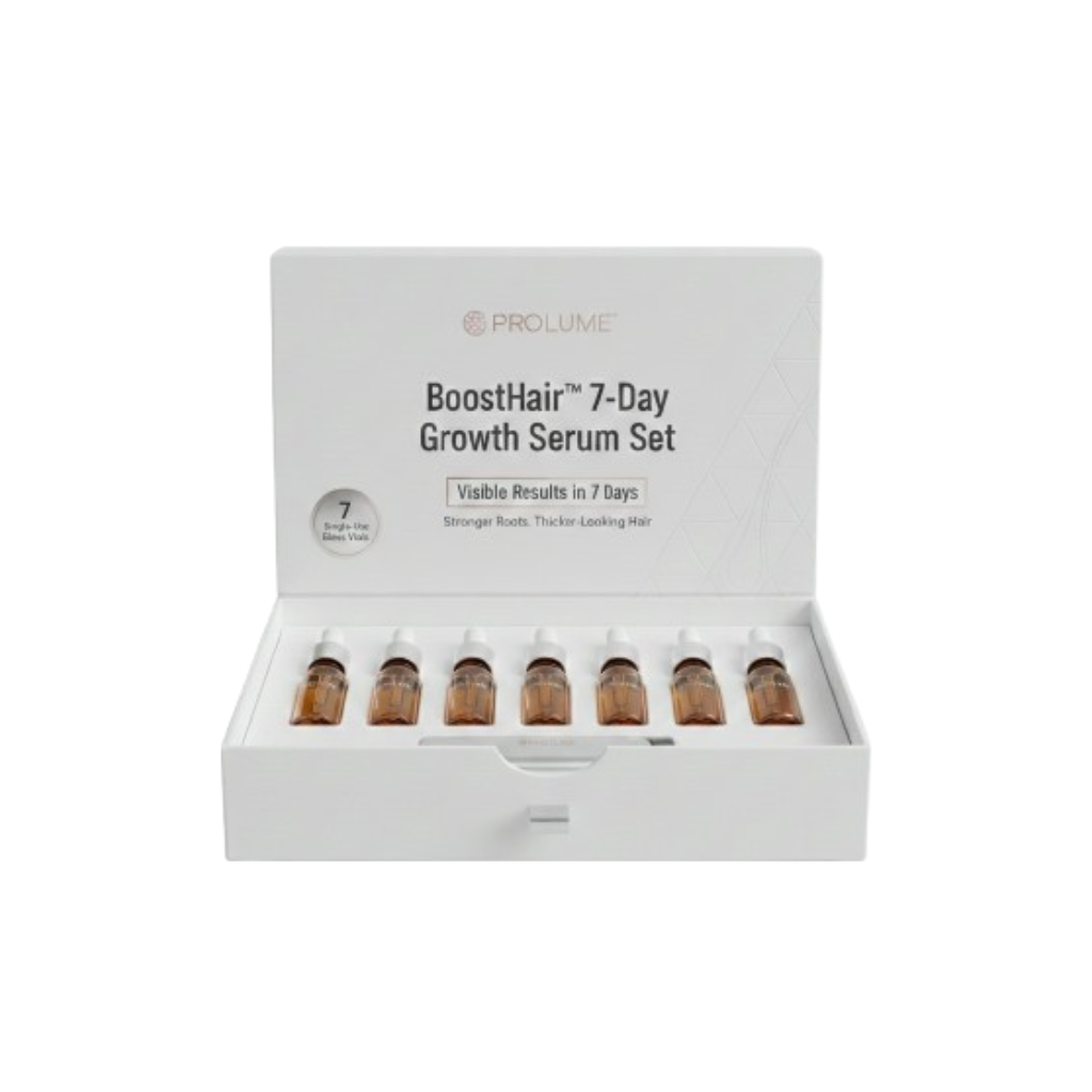 BoostHair 7-Day Growth Serum Set  (Glass Vial Set – Soft Front Dispenser)