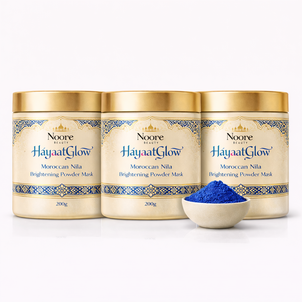 Noor HayaatGlow Moroccan Nila Brightening Powder Mask- Pack of 3