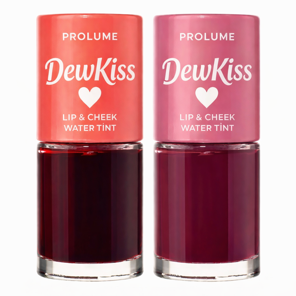 DewKiss Lip & Cheek Water Tint CherrySwipe and PinkMist -Pack of 2