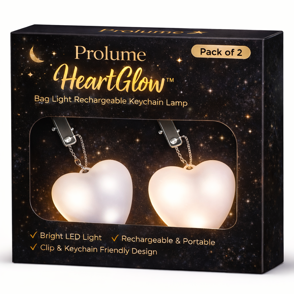HeartGlow Bag Light Rechargeable Keychain Lamp