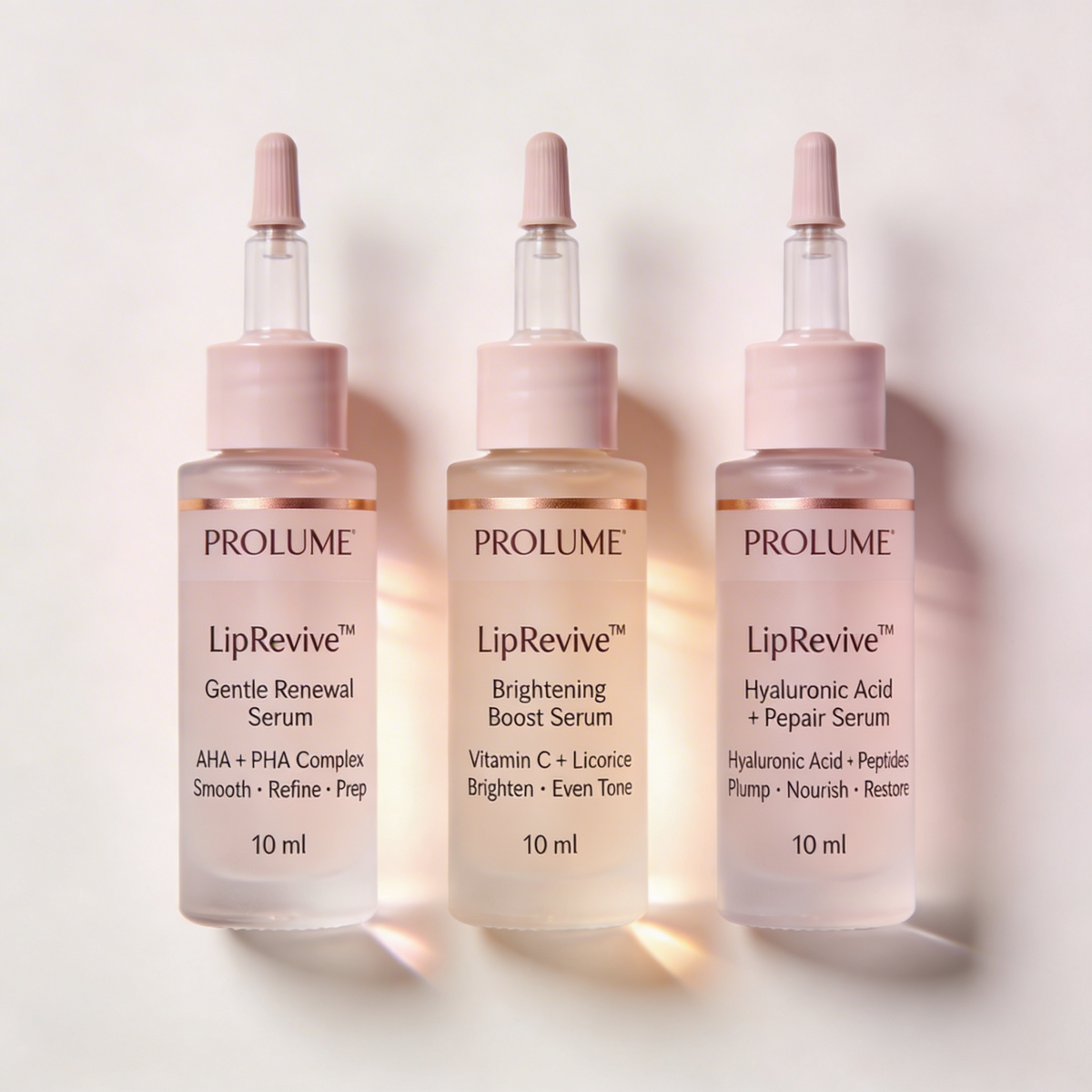 LipRevive Brightening Serum Trio Pack of 3 | Precision Injection-Type Bottles