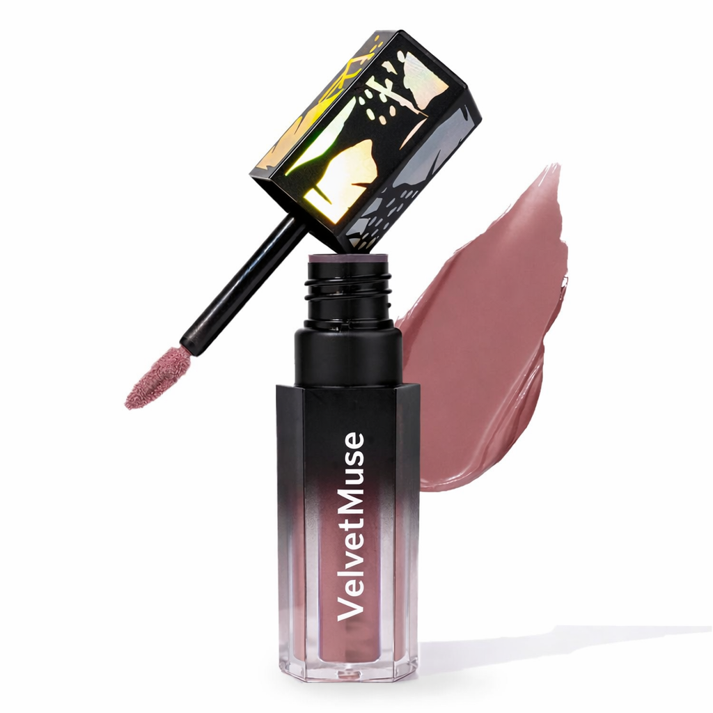VelvetMuse Matte Lip Cream – Rose Mauve