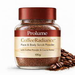 CoffeeRadiance Face & Body Scrub Powder for Tan Removal & Soft-Smooth Skin