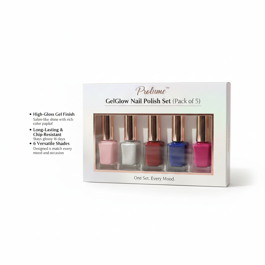 GelGlow Nail Polish Set (Pack of 5)