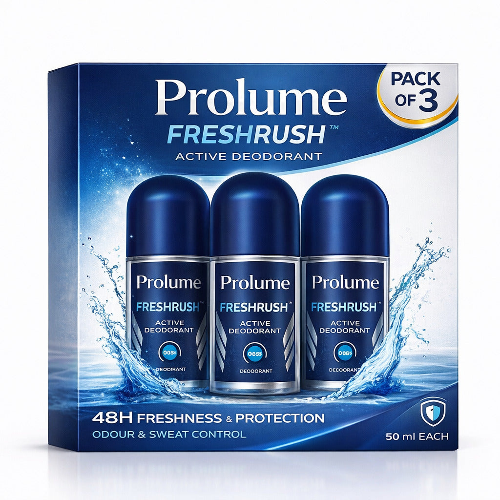 FreshRush Active Deo Roll-On (Pack of 3)