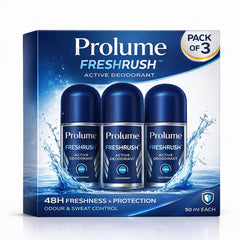 FreshRush Active Deo Roll-On (Pack of 3)