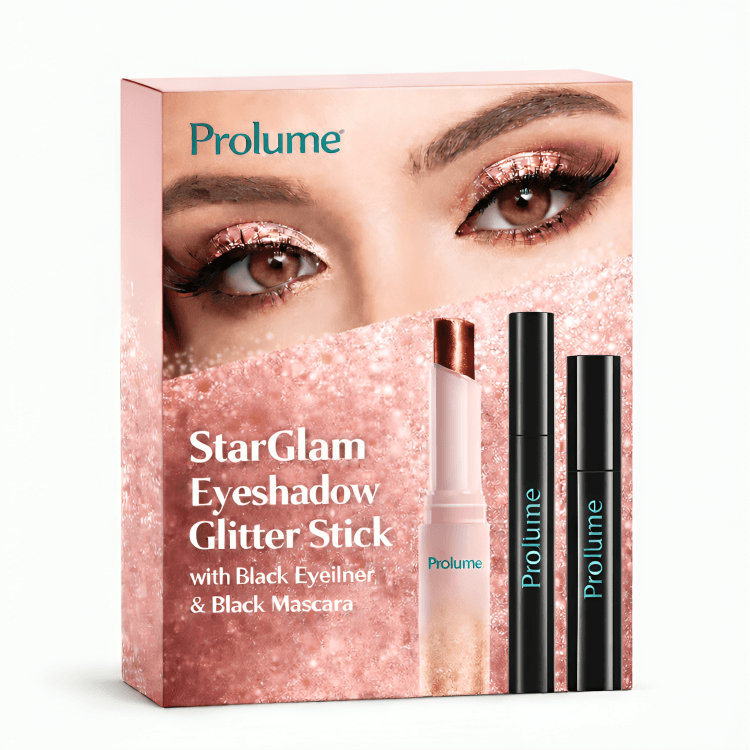 StarGlam Eyeshadow Glitter Stick with Black Eyeliner & Black Mascara