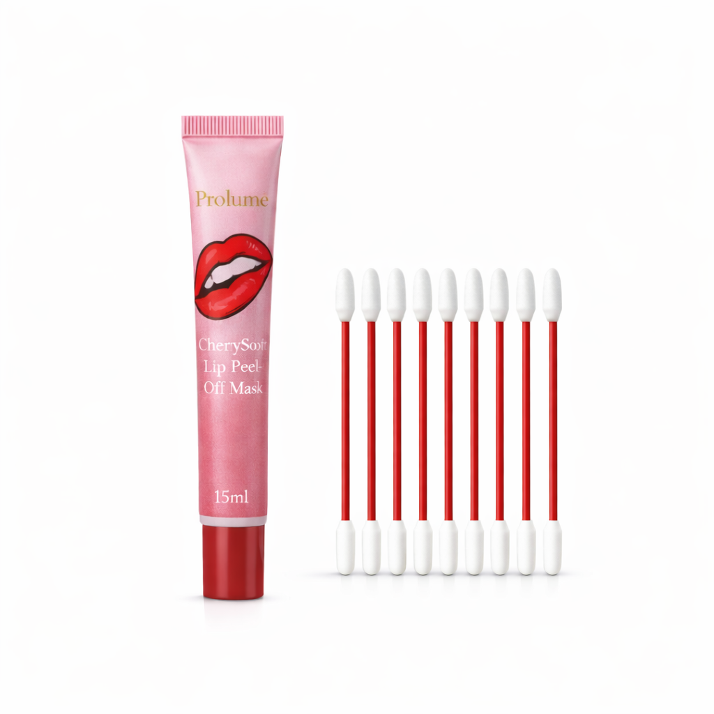 Prolume CherrySoft™ Lip Peel-Off Mask with 10 Precision Clean-Up Swabs