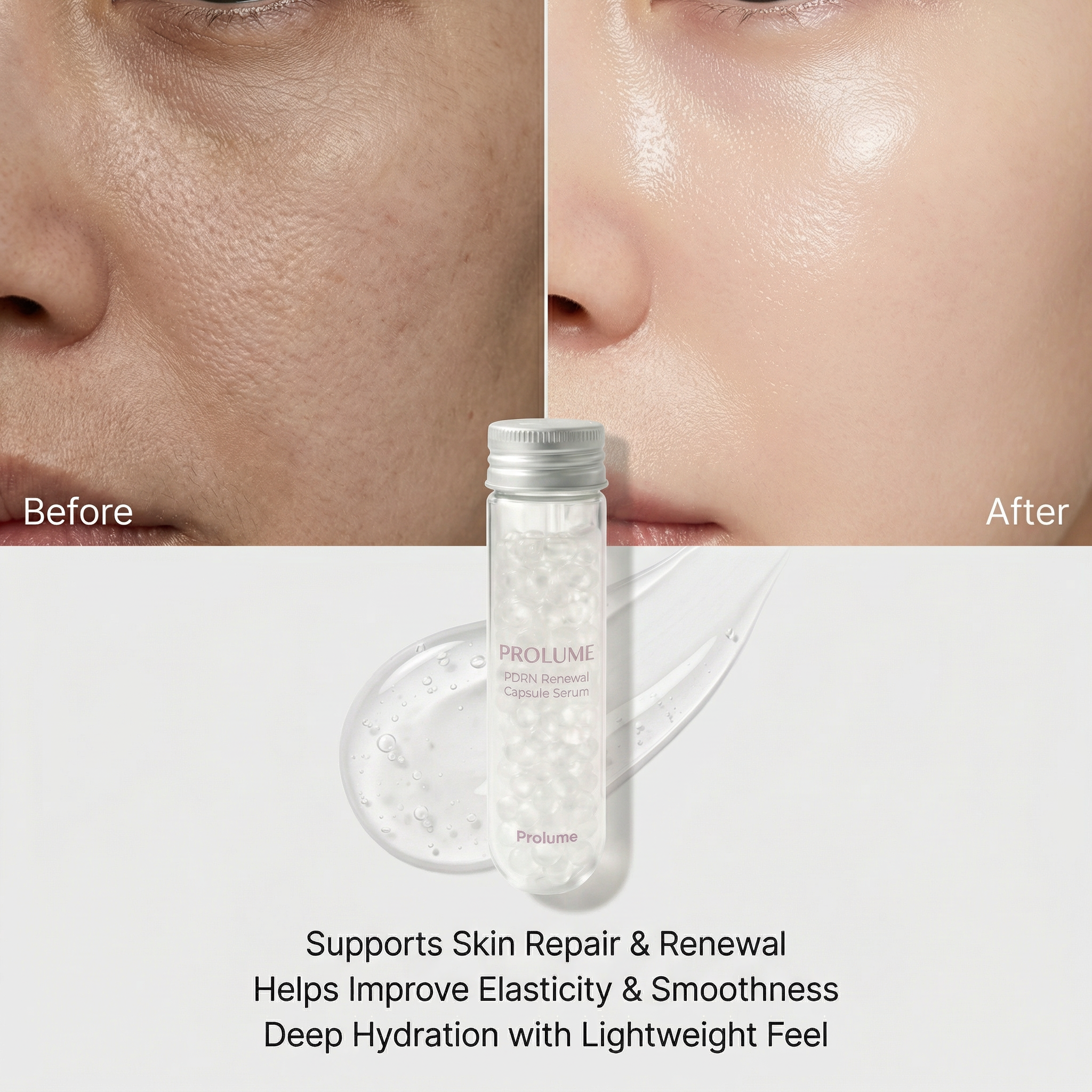 PDRN Renewal Capsule Serum  Pack of 3 | 30ml Each | Precision Dropper Bottles