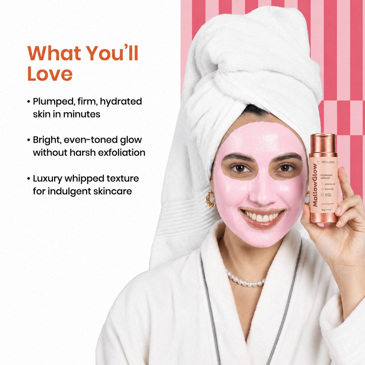 MallowGlow rice enzyme Cleansing Powder (50g | Powder-to-Foam Face Cleanser)