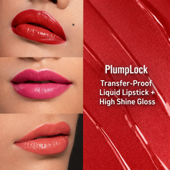 PlumpLock 2-Phase Lip Color Transfer-Proof Liquid Lipstick + High Shine Gloss
