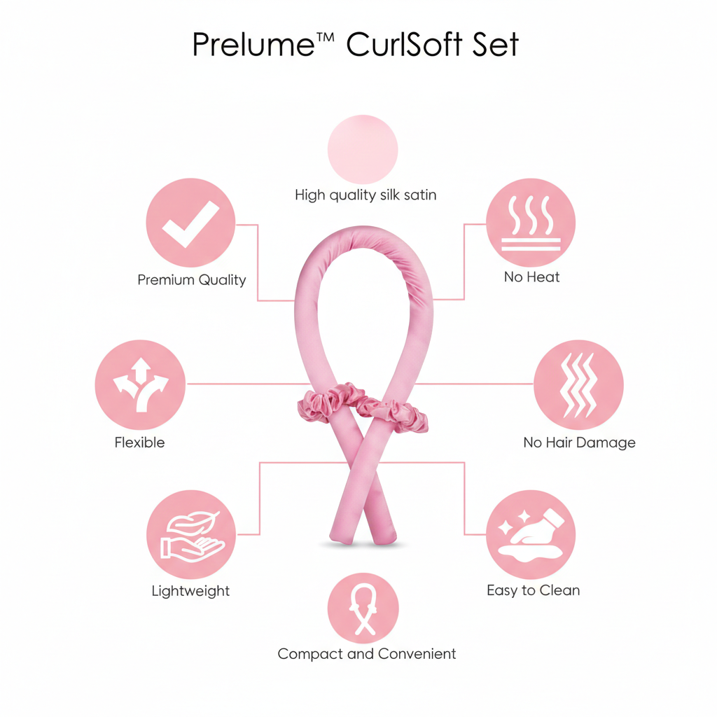 CurlSoft Women's Heatless Hair Curler Set