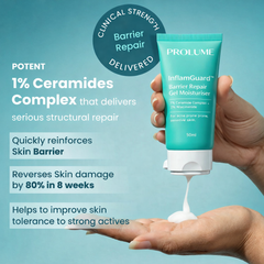 InflamGuard Barrier Repair Gel Moisturiser, 1% Ceramide Complex + 2% Niacinamide