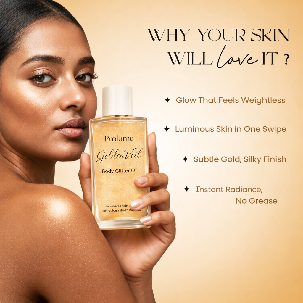 GoldenVeil Body Glitter Oil