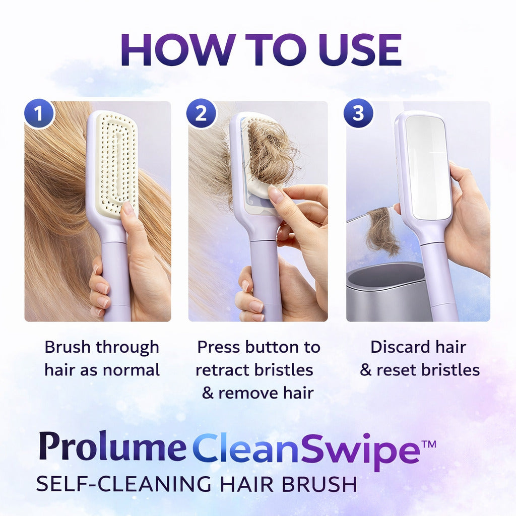 CleanSwipe Self-Cleaning Hair Brush