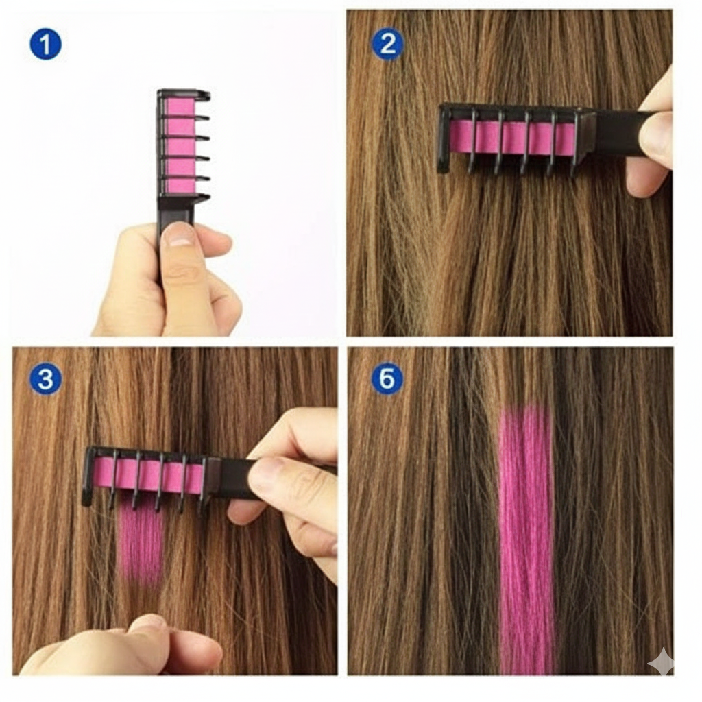 QuickTint Hair Chalk Comb