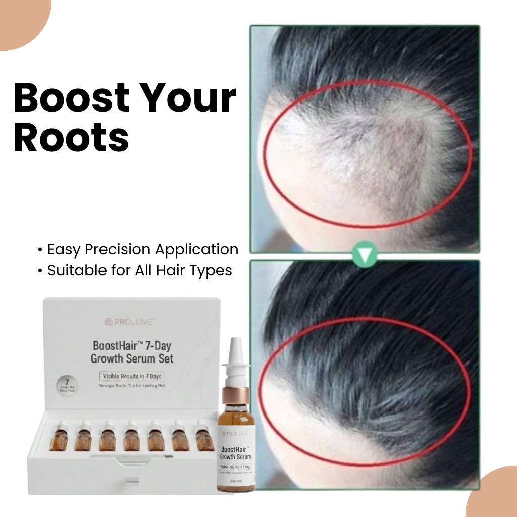 BoostHair 7-Day Growth Serum Set  (Glass Vial Set – Soft Front Dispenser)
