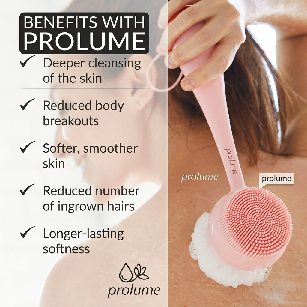PureScrub Advanced Body Exfoliator  Deep Clean Body Scrubber | Natural Exfoliation | Smooth Skin System