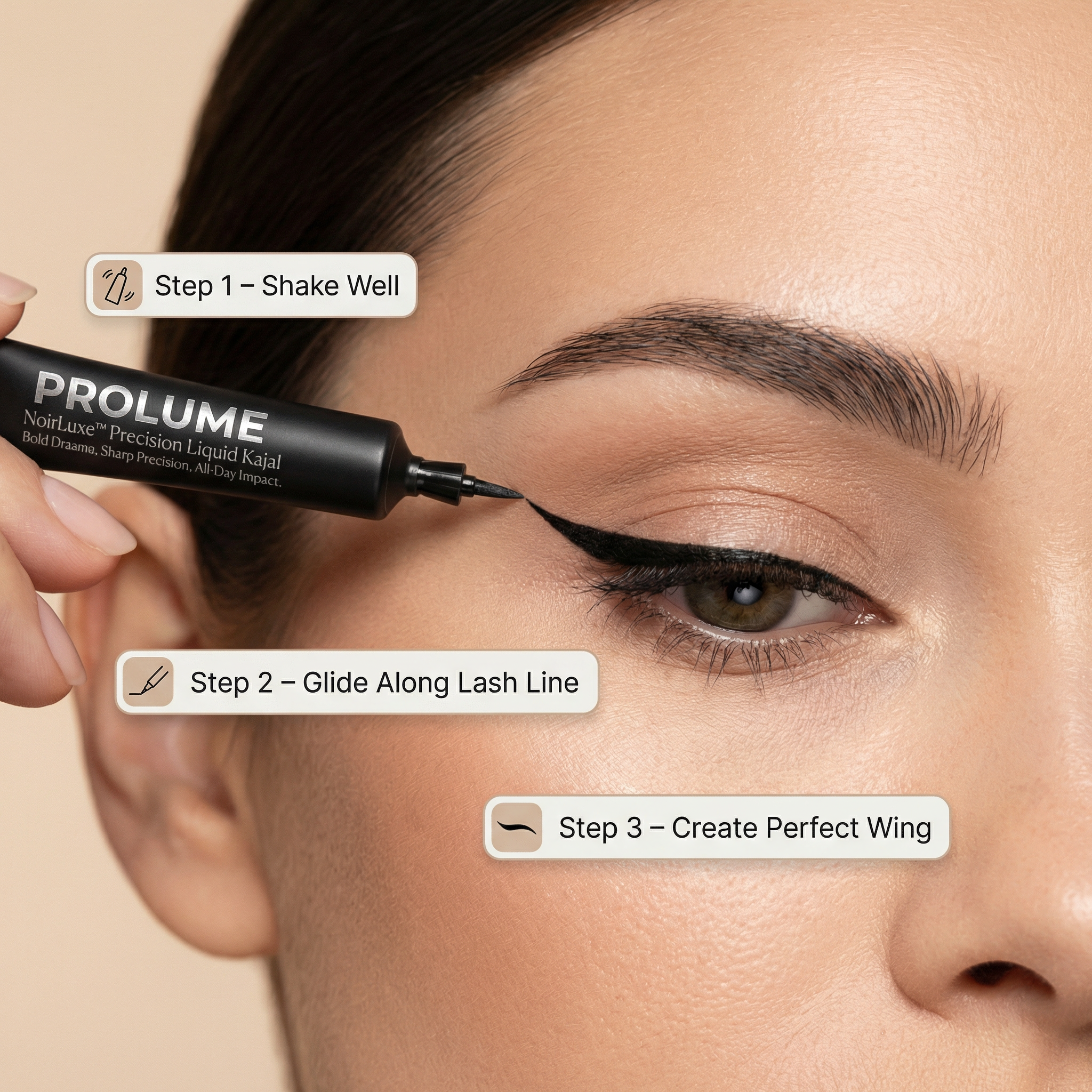 NoirLuxe Precision Liquid Eyeliner  ~5ml | Ultra-Fine Brush Tip