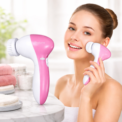 GlowSculpt 5-in-1 Electric Facial Massager & Exfoliator
