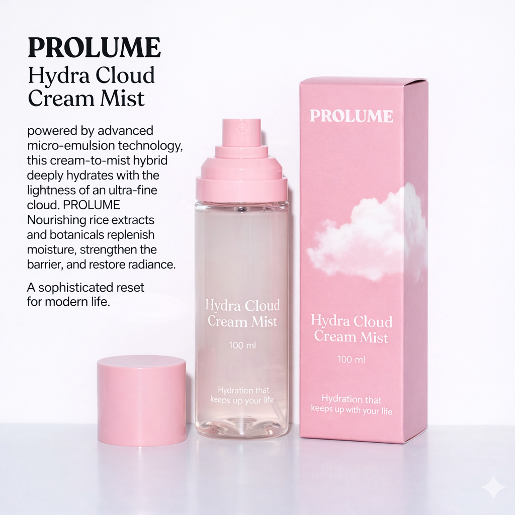 Hydra Cloud Cream Mist  100 ml | Dual-layer shake mist bottle | Ultra-fine mist pump