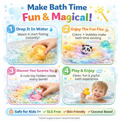 Bath Besties Fun Fizz Bombs (Pack of 12) – Toy Inside Every Bath Bomb