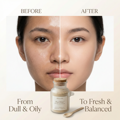 PureMitt DIY Face Mask Powder  (Clay / Multani Mitti – Cork Bottle with Wooden Spoon)