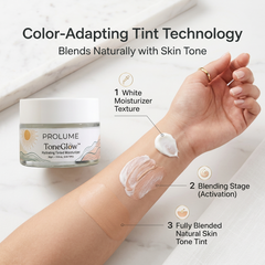 ToneGlow Hydrating Tinted Moisturizer Color-Adapting Skin Tint | Hyaluronic Acid Hydration | Natural Even-Tone Coverage