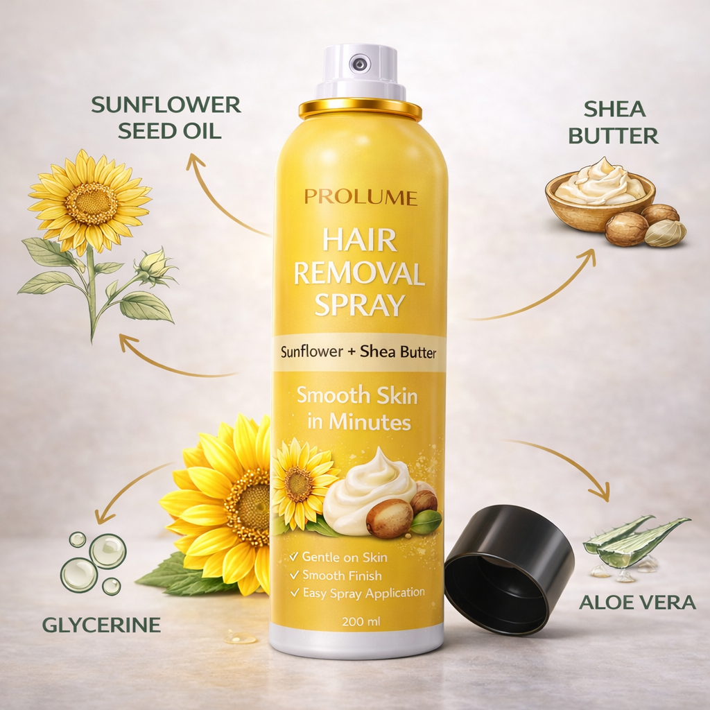 HairOff Smooth Removal Spray – Sunflower & Shea Butter Skin Comfort Formula