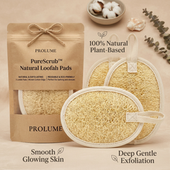 PureScrub Natural Loofah Pads  Plant-Based Body Scrubber | Deep Exfoliation | Smooth Skin Glow