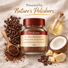 CoffeeRadiance Face & Body Scrub Powder for Tan Removal & Soft-Smooth Skin