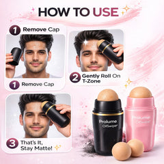 OilSwipe Volcanic Roller (Pack of 2)  With FREE 2 Extra Stones