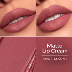 VelvetMuse Matte Lip Cream – Rose Mauve