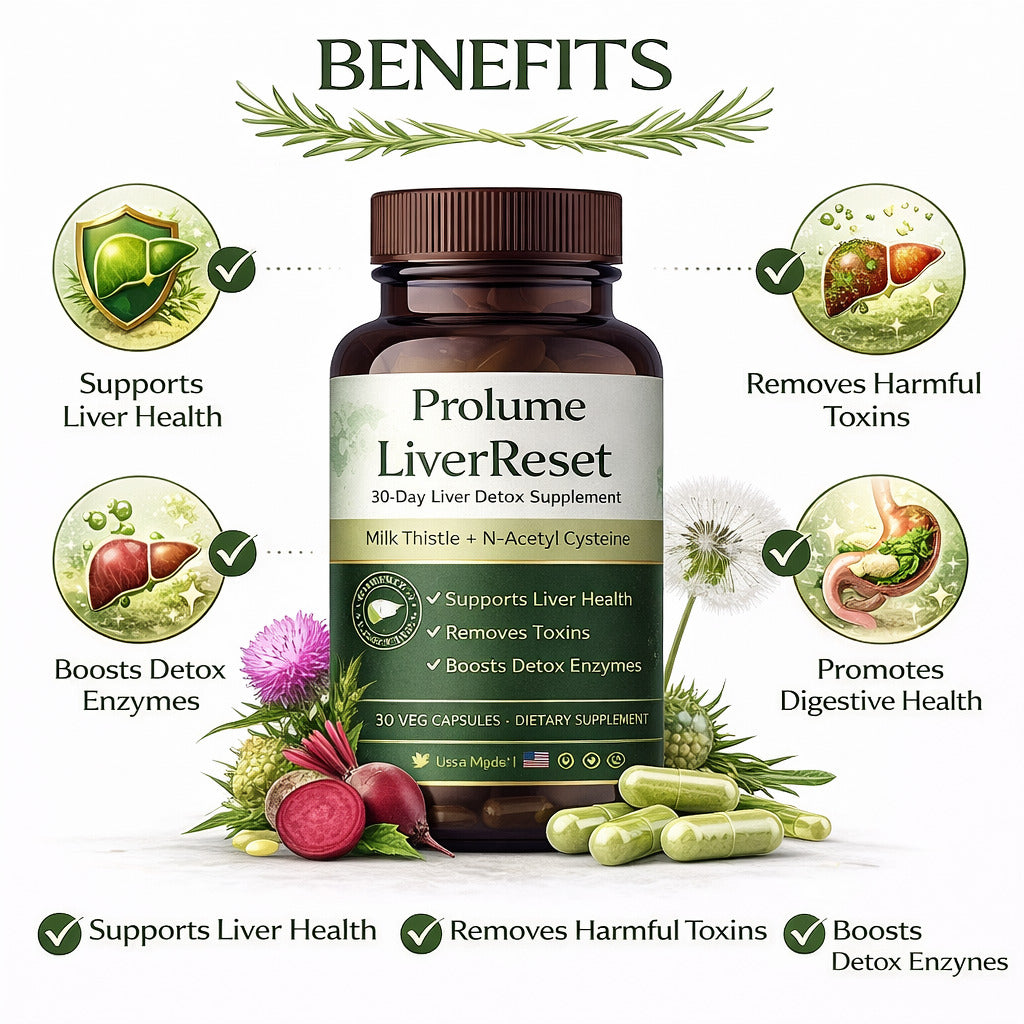 LiverReset 30-Day Liver Detox Supplement - 30 Veg Capsules