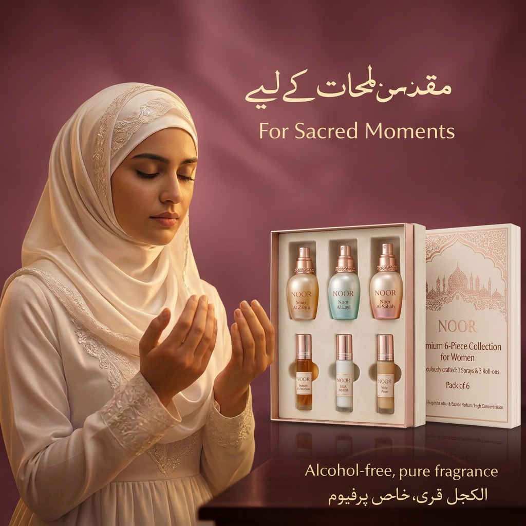 Noor Luxury Perfume Collection – 6 Signature Sets Spray plus Roll On (For Women)