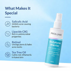 BodyAcne Warrior - Acne Control Spray  For Acne on Back, Shoulders & Neck