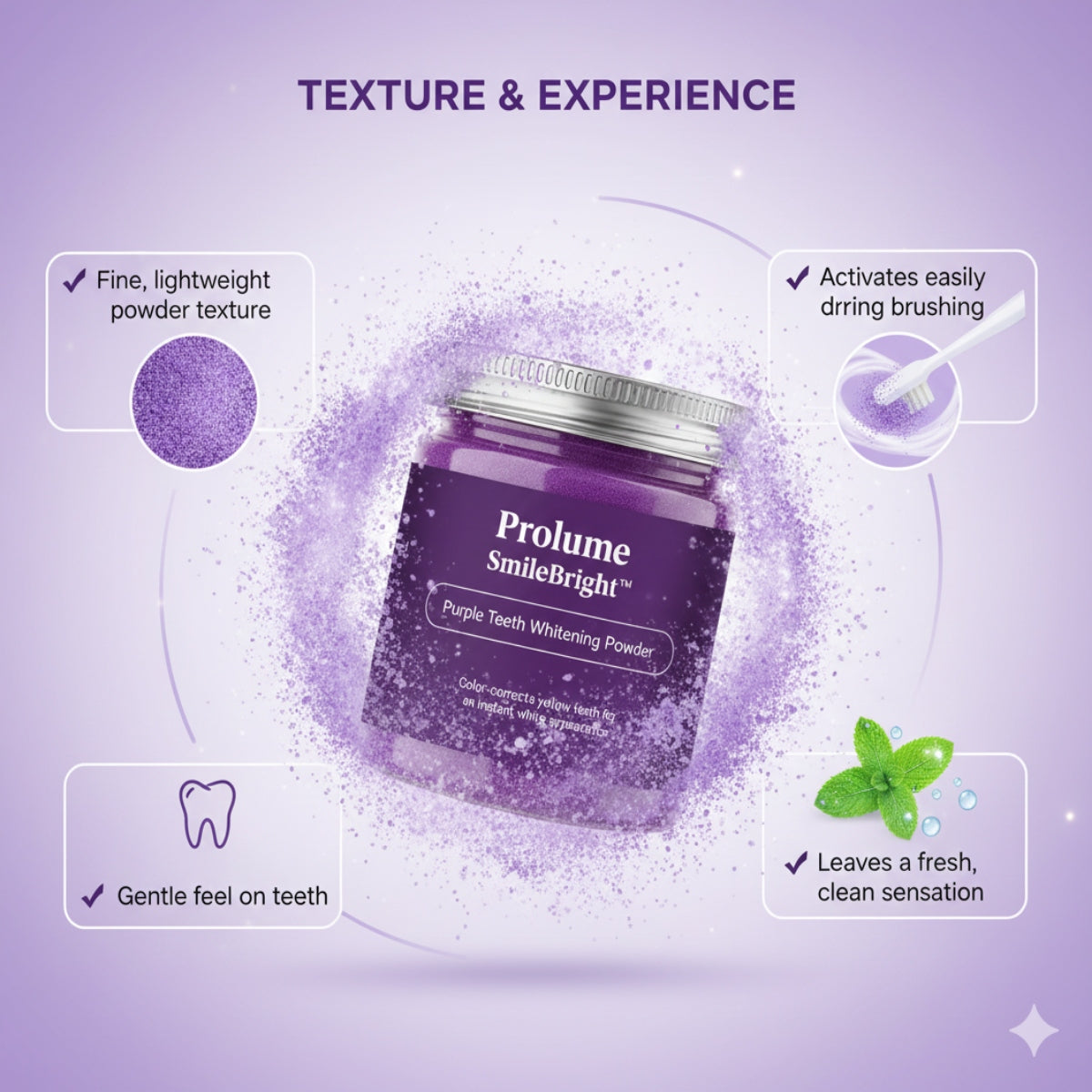 SmileBright™ Purple Teeth Whitening Powder